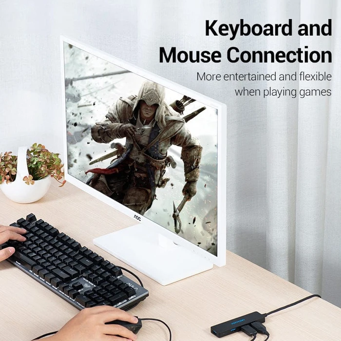 VENTION HUB USB 3.0 4 Θυρών Black CHKBB 0.15m