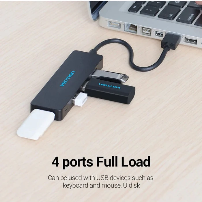 VENTION HUB USB 3.0 4 Θυρών Black CHKBB 0.15m