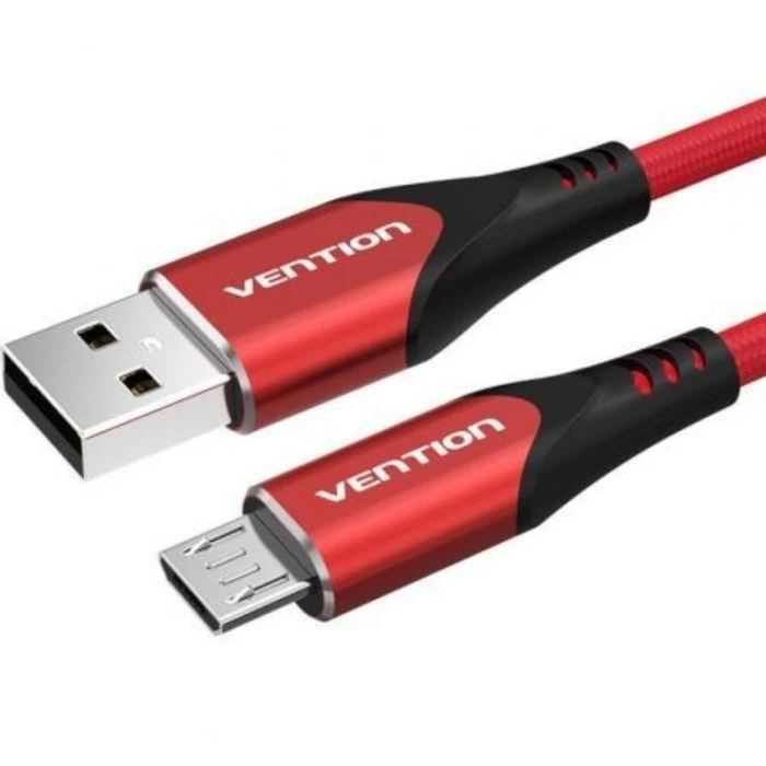 VENTION Καλώδιο USB 2 0 A Male to Micro B Male 3A 1M Red Aluminum Alloy Type