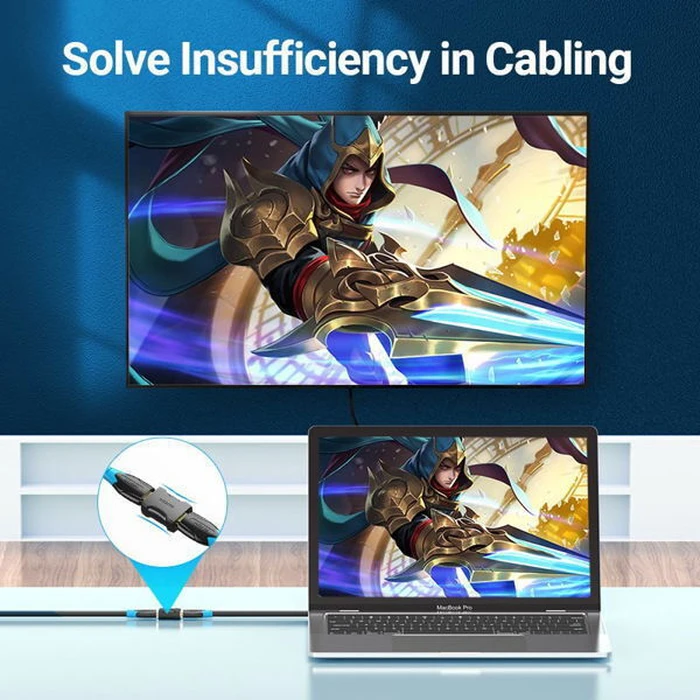 Vention HDMI Female to Female Coupler Adapter Black 2 Pack AIRB0 2 VENAIRB0 2