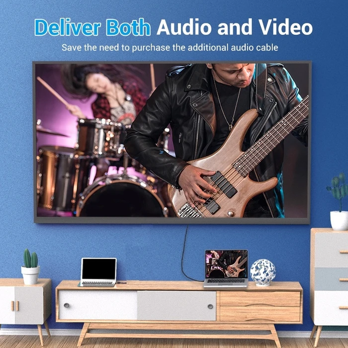 VENTION Καλώδιο Mini DisplayPort αρσ. σε HDMI αρσ. 3m Μαύρο (HAHBI)