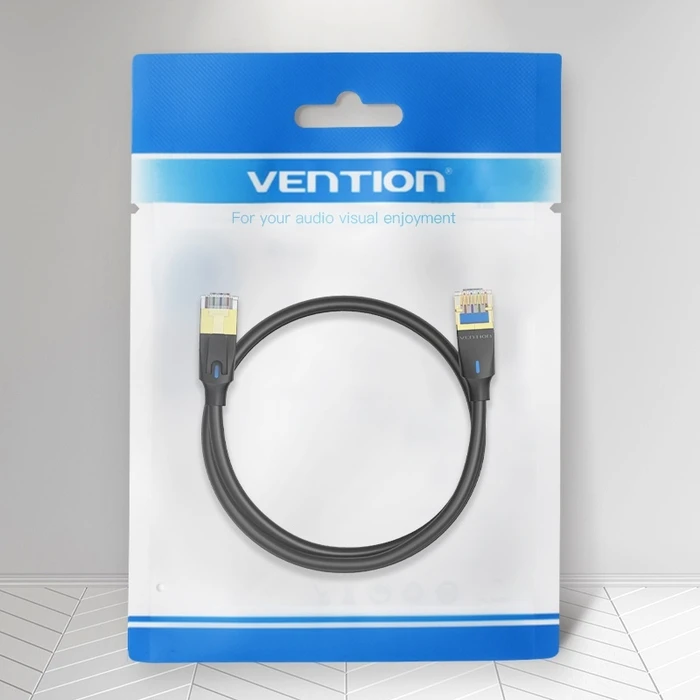 Vention Cat 8 SFTP Patch Cable 2M Black Slim Type IKIBH