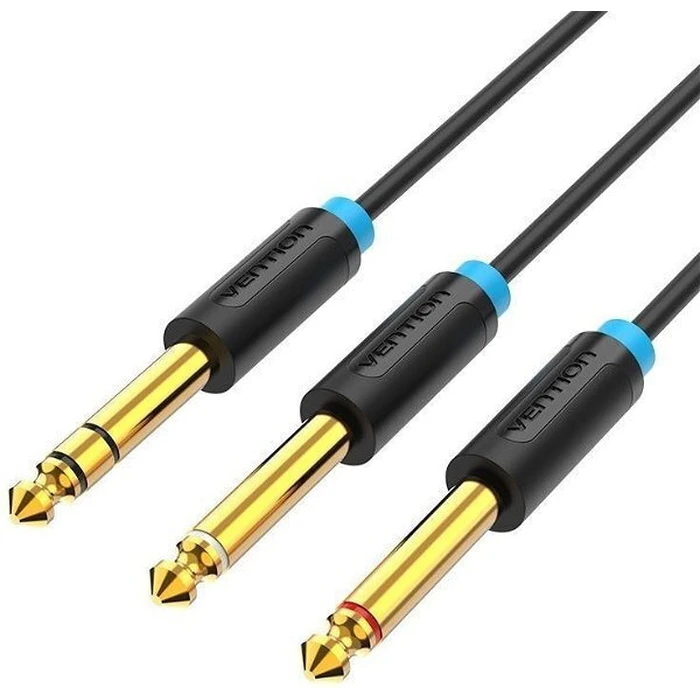 Vention Καλώδιο Ήχου 6 5mm Male to 2 6 5mm Male 2m Black BATBH