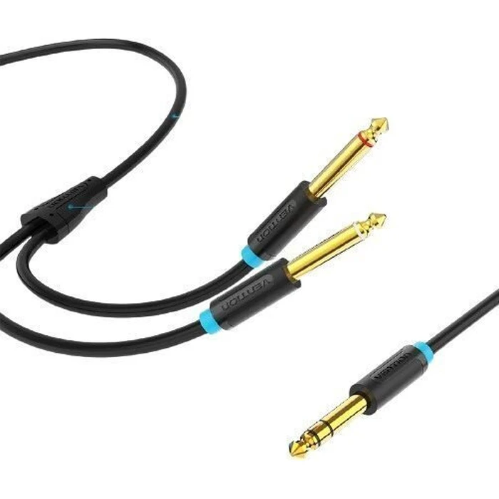 Vention Καλώδιο Ήχου 6 5mm Male to 2 6 5mm Male 2m Black BATBH