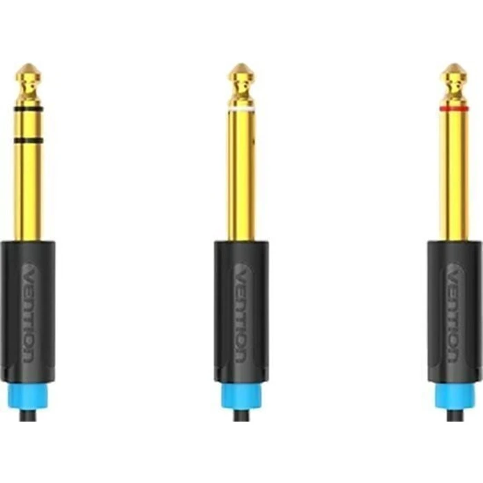Vention Καλώδιο Ήχου 6 5mm Male to 2 6 5mm Male 2m Black BATBH