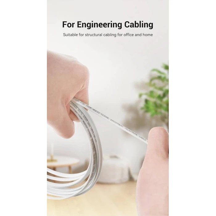 VENTION Flat 4-Core Telephone RJ11 Cable 100m White IQAWAD