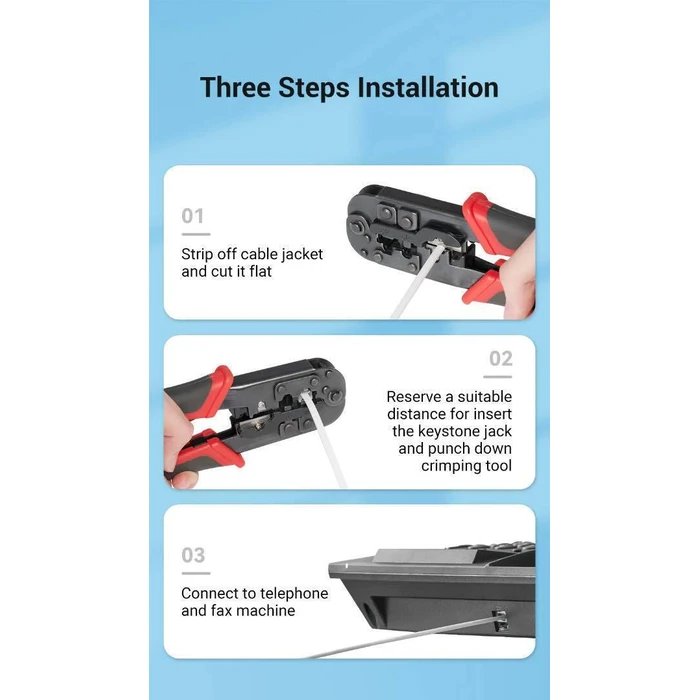 VENTION Flat 4-Core Telephone RJ11 Cable 100m White IQAWAD