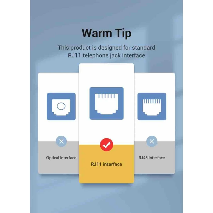 Telephone Cable VENTION Flat 4-Core RJ11 6P4C 20 m White