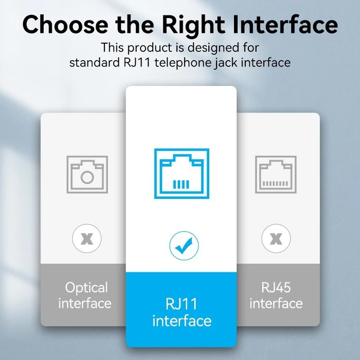 Default Vention RJ11 Modular Plug 6P4C 100 Pack