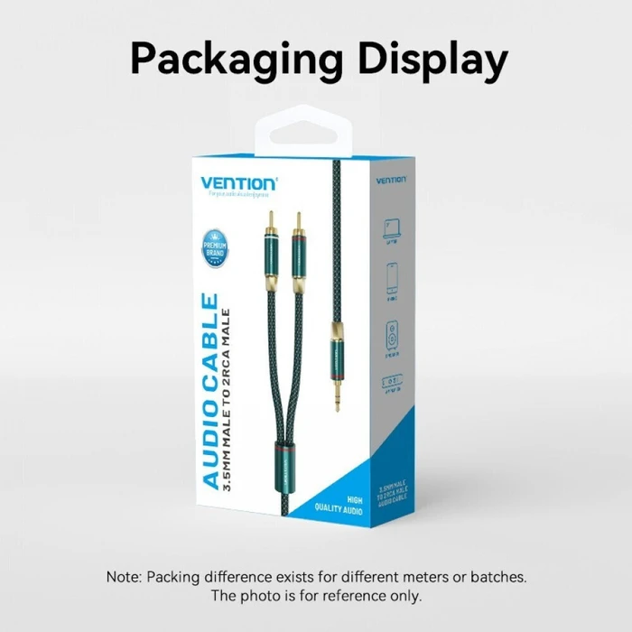 VENTION Καλώδιο Ήχου 3.5mm σε 2 RCA 10m