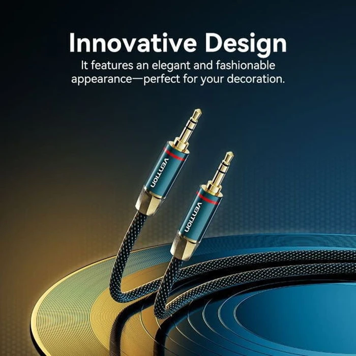 VENTION Audio Cable 3.5mm TRS Male to Male 0.5m Cotton Braided Green Copper Type