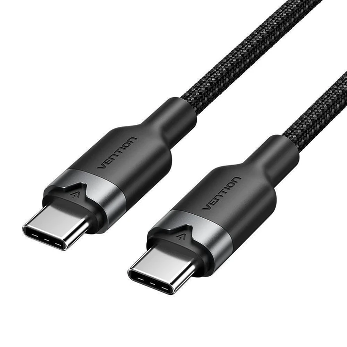 USB C Cable VENTION USB 2.0 Type C Male to Type C Male 3A Cable 1M Black PVC Type TRCBF