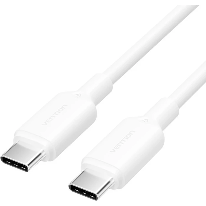 USB Cable VENTION USB 2.0 Type C Male to Type C Male 3A Cable 1M White PVC TRCWF