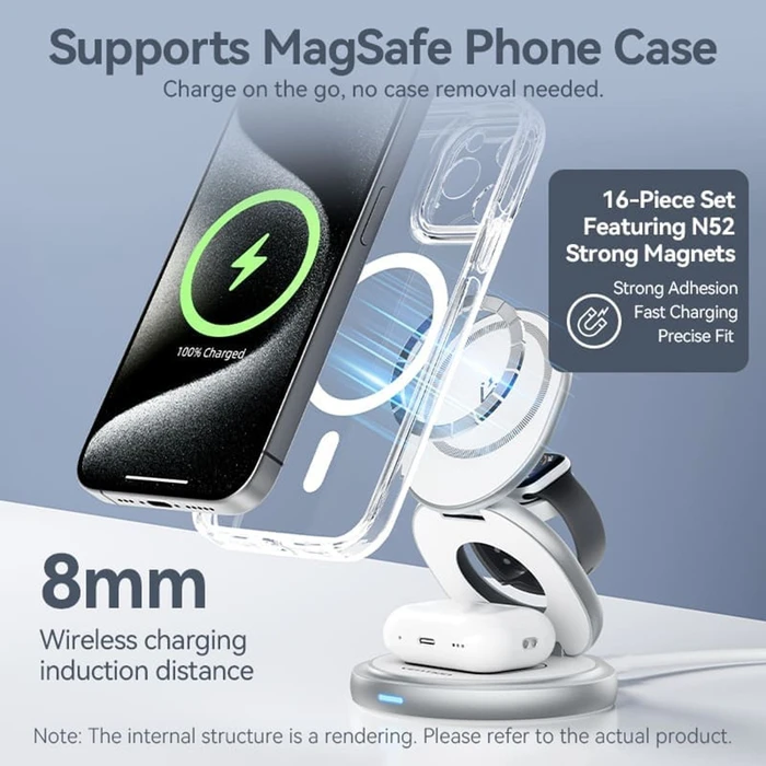 Vention Φορτιστής Magsafe 15W Λευκός (FGEI0)