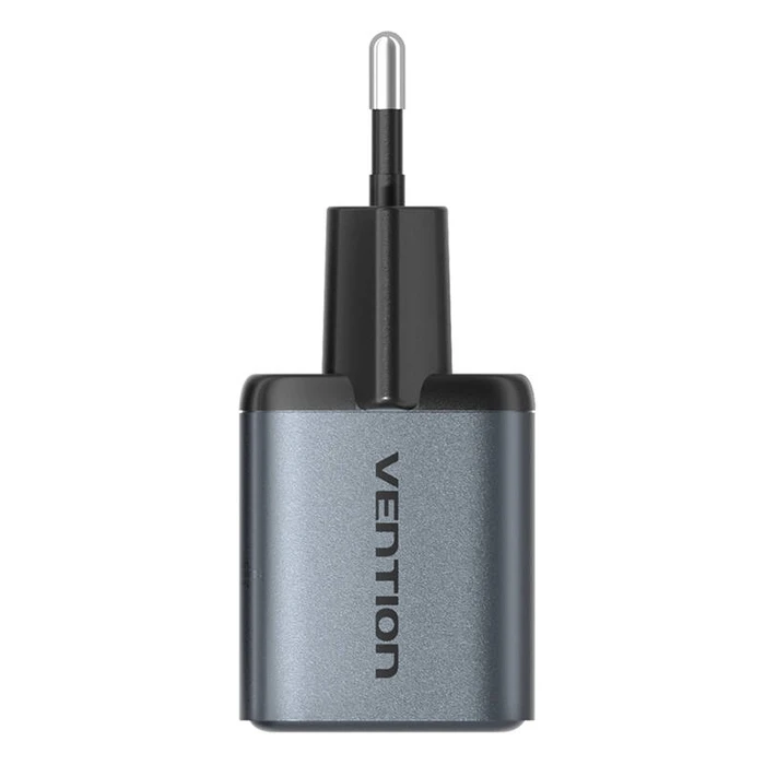 Vention Φορτιστής Χωρίς Καλώδιο GaN με Θύρα USB-A και Θύρα USB-C 30W Μαύρος
