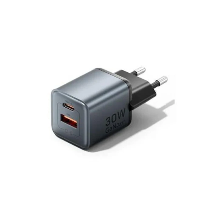 Vention Default Vention 2 Port USB C A GaN Charger 30W 18W EU Plug Gray FEWH0 EU