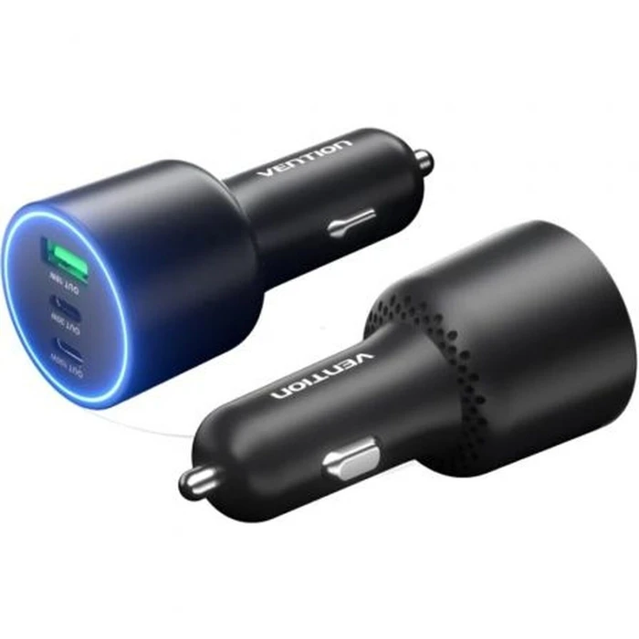 Vention Φορτιστής Αυτοκινήτου Three Port USB C C A 100W 30W 18W FFQB0 Black