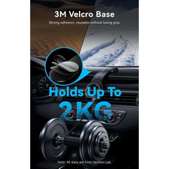 VENTION Magnetic Car Phone Holder KSIB0 - Black