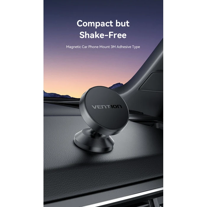 Car Accessories VENTION Magnetic Car Phone Mount Black 3M Adhesive Type KSLB0