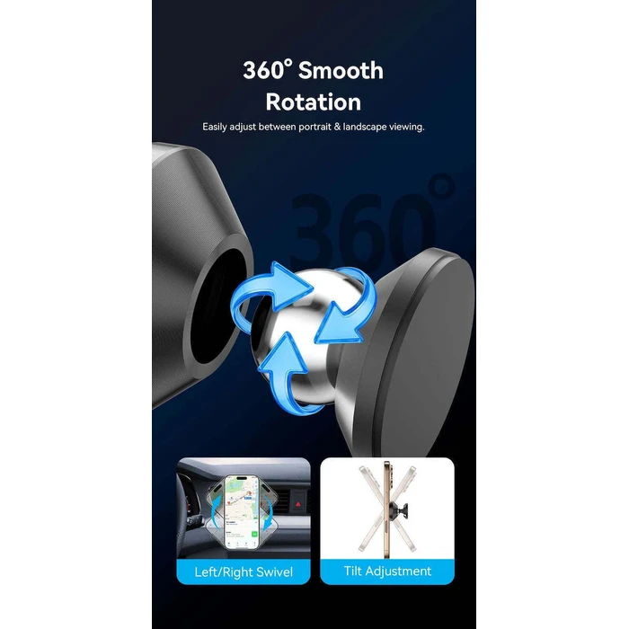 Car Accessories VENTION Magnetic Car Phone Mount Black 3M Adhesive Type KSLB0