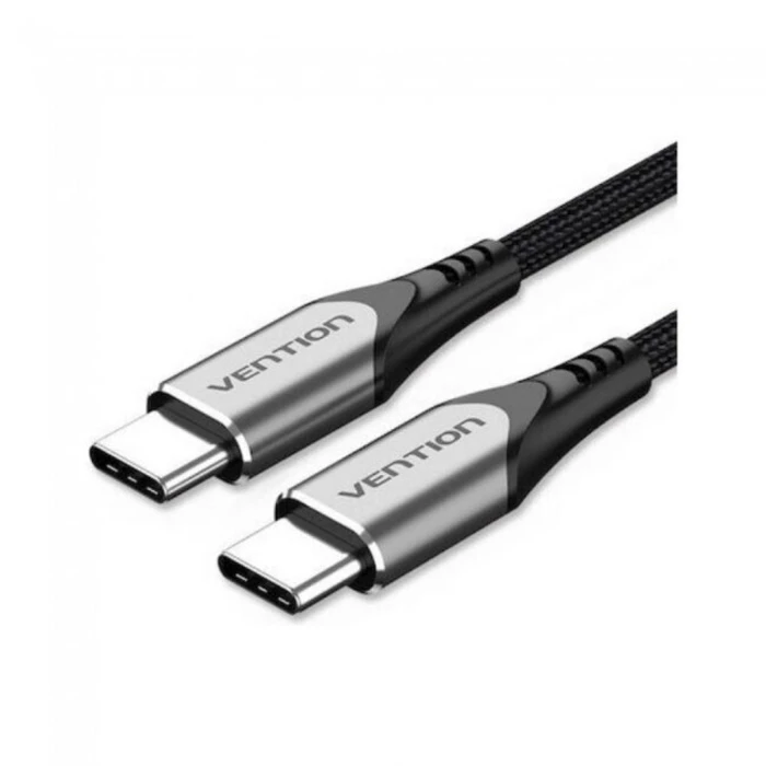 USB Cables VENTION USB 2.0 C Male to C Male 5A Cable 1M Gray Flexible PVC Type TRWHF