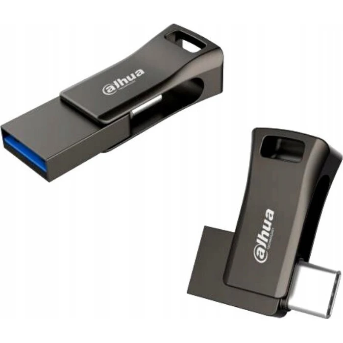 Dahua MEMORY DRIVE FLASH USB3 32GB (DHI-USB-P639-32-32GB) - USB Type-A/Type-C, USB 3.2 Gen 1, Metal Swivel, Black