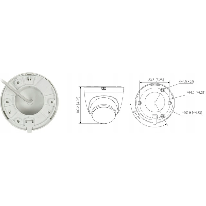 Dahua IP Κάμερα Παρακολούθησης Wi‑Fi Full HD 1080p Dome Αδιάβροχη IP67 με Φακό 2.8mm (IPC-HDW1230DT-SAW)