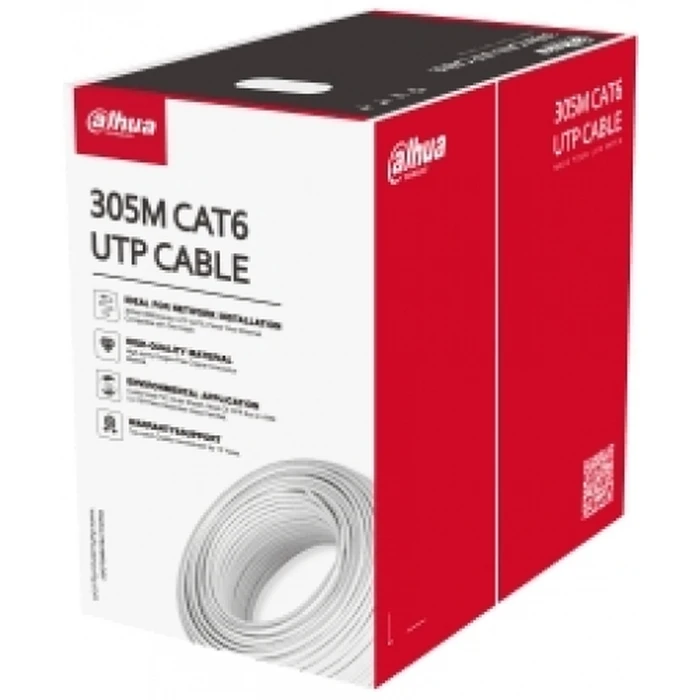 Καλώδιο CAT6 UTP 305m CCA Λευκό - Dahua (PFM922I-6UN-C-WHITE)