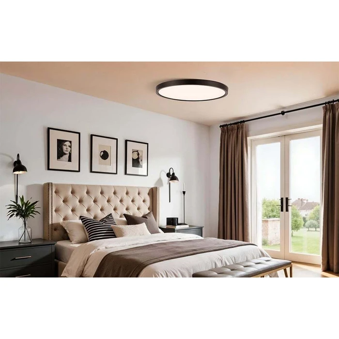 Yeelight Πλαφονιέρα Οροφής 30 εκ. Μαύρη με Ενσωματωμένο LED και Τηλεχειριστήριο