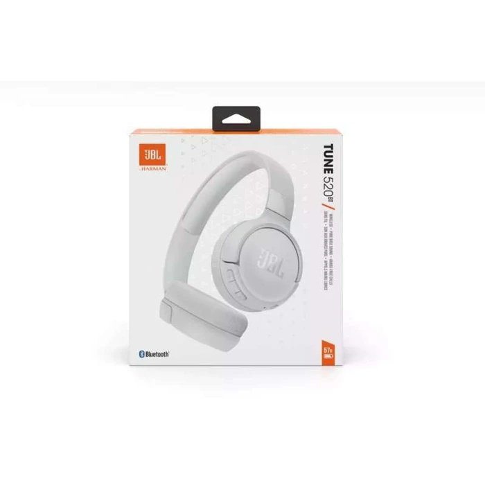 JBL Tune 520BT Bluetooth Wireless On‑Ear Headphones - White