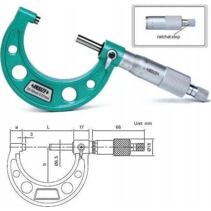 Insize Γωνιόμετρο Ηλεκτρολόγων 3203-50A