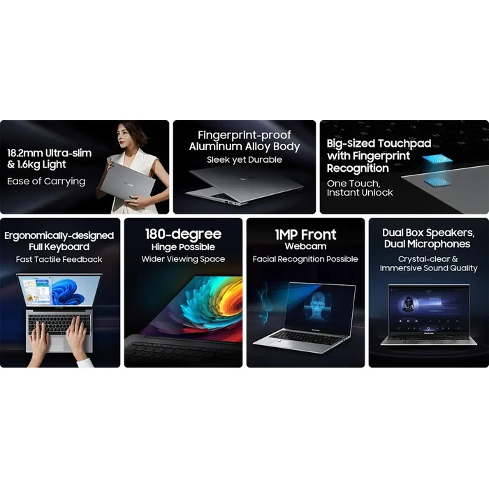 Blackview AceBook 8 15.6" Intel® N150 16GB RAM 512GB SSD Windows 11 Home (1I2BLV-ACEBOOK8N150) (BVI1I2BLV-ACEBOOK8N150)