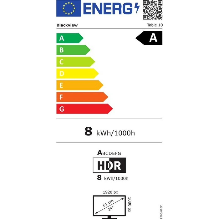 Blackview Monitor Ultra Slim Portable Screen 23.8 Inch FHD 16:9 1080P Black