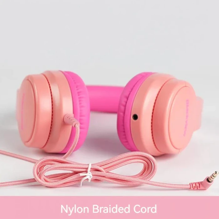Blackview Kids Wired Foldable Fitbuds K1 Coral Pink