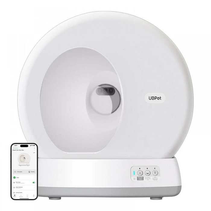 UBPet C10 Self-Cleaning Cat Litter Box (White) M 55.5 x 52 x 53 cm