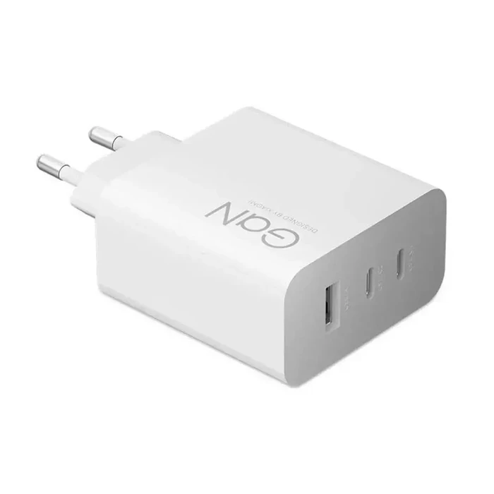 Xiaomi 90W HyperCharge GaN 3-Port Power Adapter (2×USB-C, 1×USB-A) White - BHR087MEU