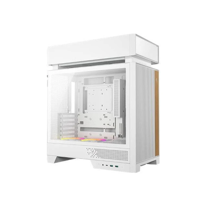 Protech CL660 Gaming Midi Tower Computer Case White with Side Window and ARGB Lighting