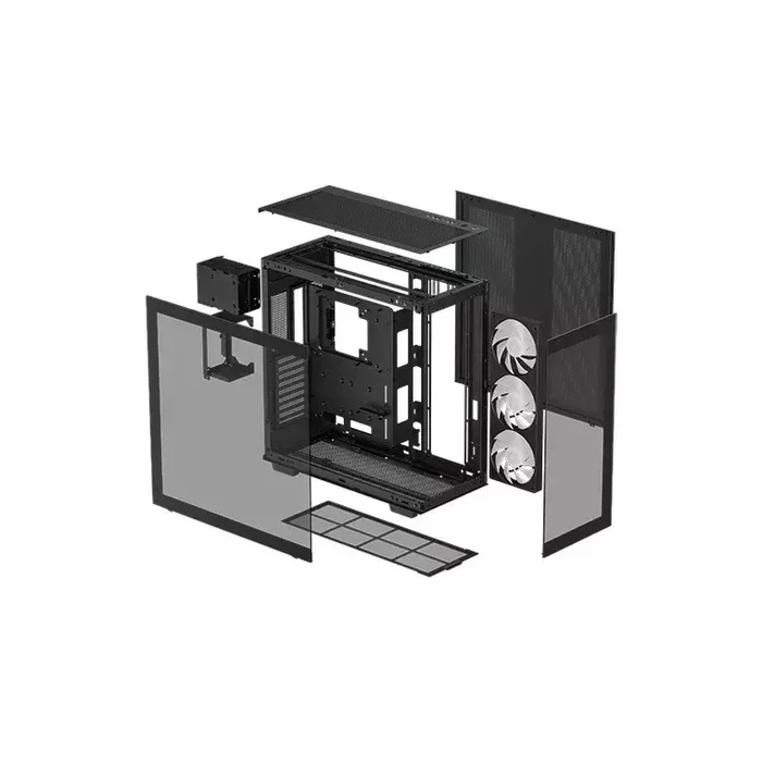 Deepcool CH780 Gaming Full Tower Κουτί Υπολογιστή με Πλαϊνό Παράθυρο και RGB Φωτισμό Μαύρο