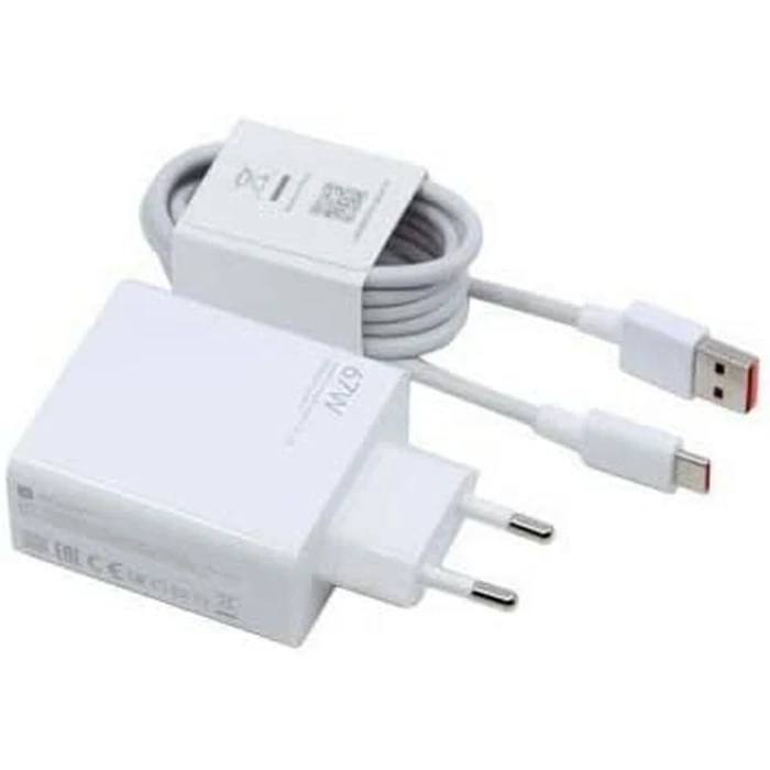 Xiaomi Φορτιστής με Θύρα USB-A και Καλώδιο USB-C 67W Λευκός (BHR6035EU)