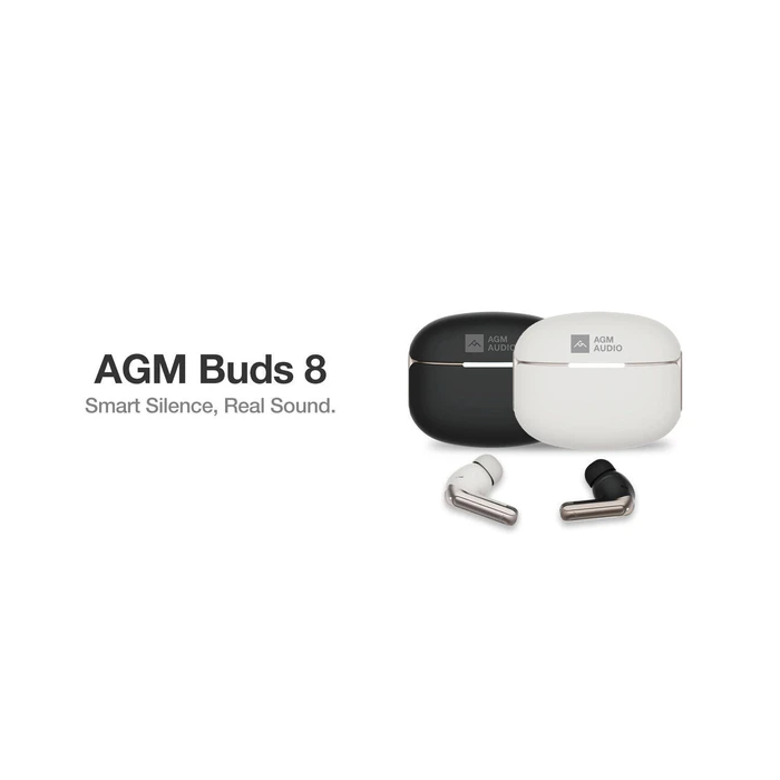 AGM Bluetooth Earbuds Buds 8 5.4 ANC IPX4 Beige