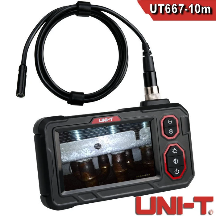 Uni-T UT667-10m Ενδοσκοπική Κάμερα 5m (Κεφαλή 8mm, Οθόνη 4,3" IPS)