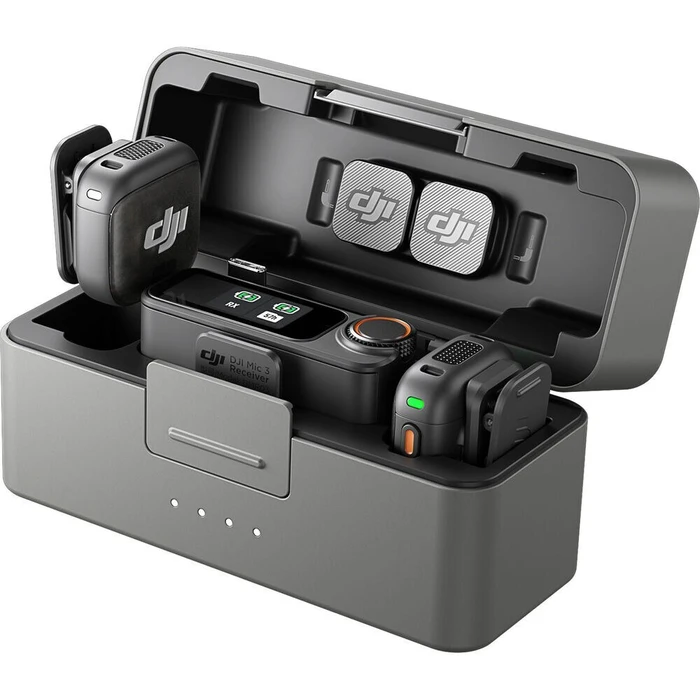 DJI Mic 3 (2 TX + 1 RX + Charging Case) Wireless Microphone System