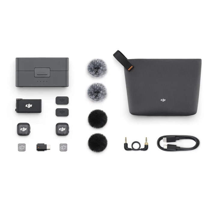 DJI Mic 3 (2 TX + 1 RX + Charging Case) Wireless Microphone System