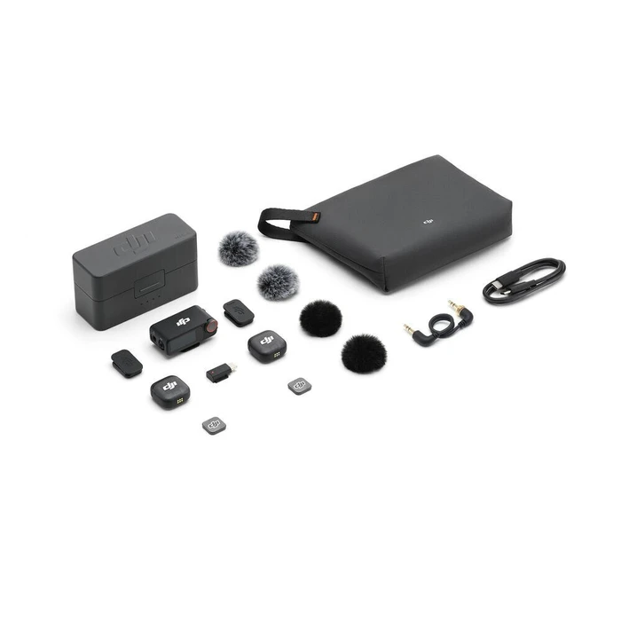 DJI Mic 3 (2 TX + 1 RX + Charging Case) Wireless Microphone System