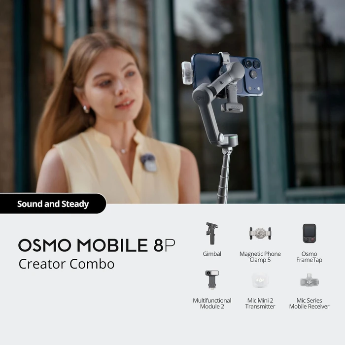 DJI Osmo Mobile 8P Creator Combo (Black) Smartphone Gimbal
