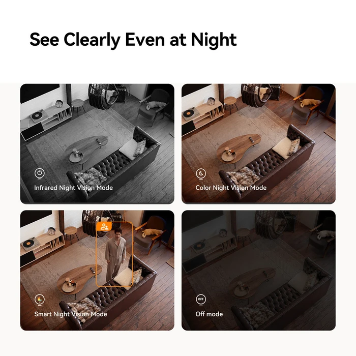 Imou IPC-PS2M-5R1 Indoor Pan & Tilt IP Camera 5MP (3K) with Two-Way Audio, 3.6mm Lens, Full-Color Night Vision