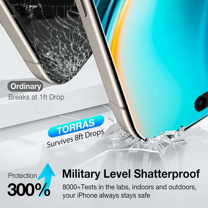 TORRAS Screen Protector iPhone 17 Pro Max Black