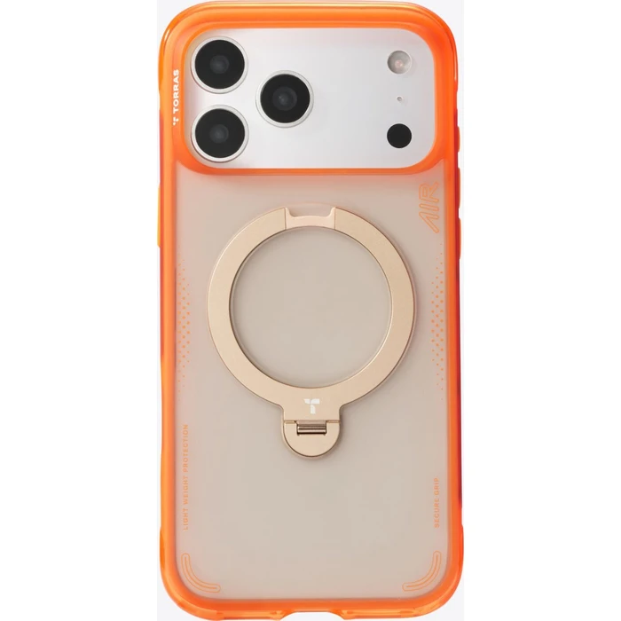 Torras Ostand Spin Air Θήκη iPhone 17 Pro Max Συμβατή με MagSafe Horizon Orange