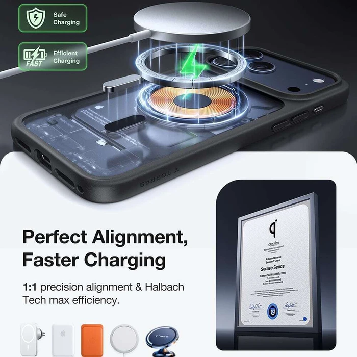 TORRAS iPhone 17 Pro Guardian Magnetic Series Black