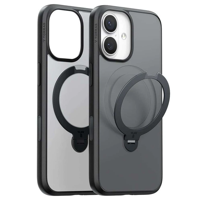 TORRAS iPhone 17 Case Ostand Spin Series Black